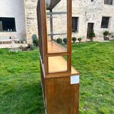Ancien meuble de magasin - en chêne - vitrine et buffet