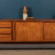 Retro 1960s Long White & Newton Teak Sideboard With Sliding Doors