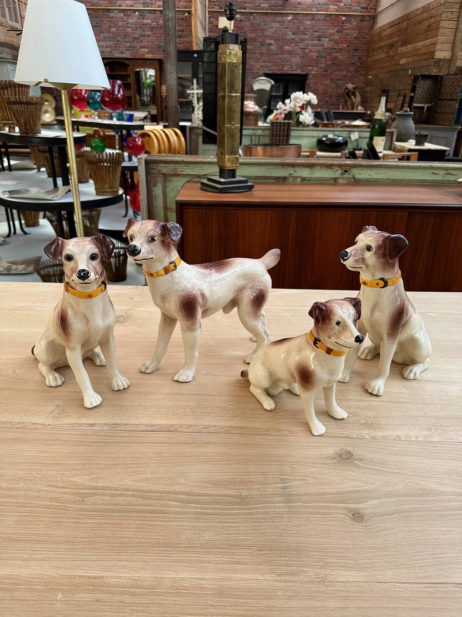 Series of dogs faience by desvres