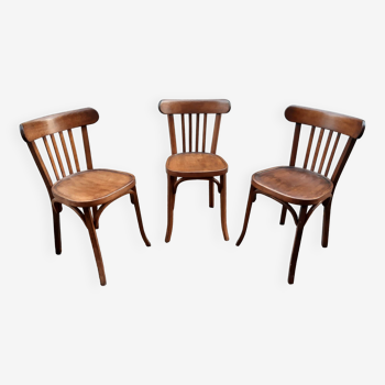 Set of 3 Baumann bistro chairs