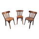 Lot de 3 chaises bistrot Baumann