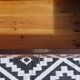 Commode coiffeuse, système en chemin de fer