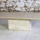 Table basse travertin italien, 1980