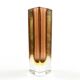 Sommerso mid-century modern vase, glass, designed by F. Poli, Italy, 1950s