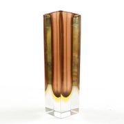 Sommerso mid-century modern vase, glass, designed by F. Poli, Italy, 1950s