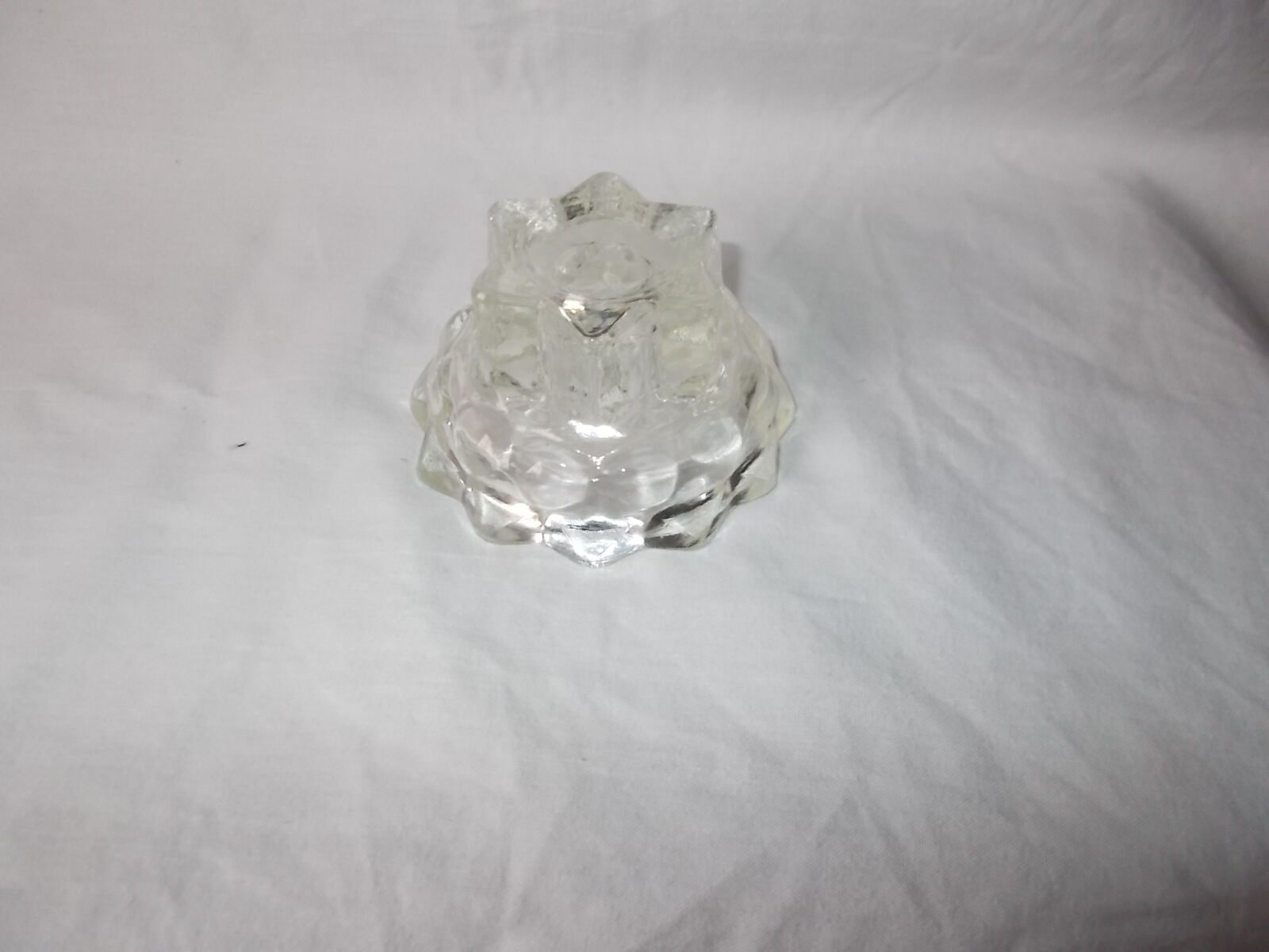 Candlestick shape in "star" crystal glass