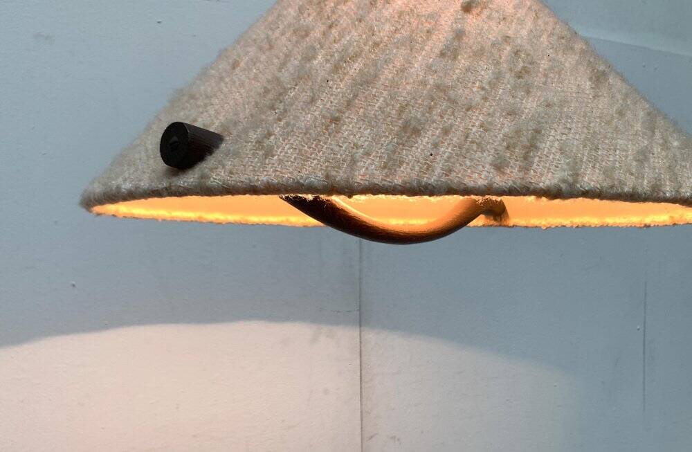 Wood and wool suspension from the mid-century, 1960s.