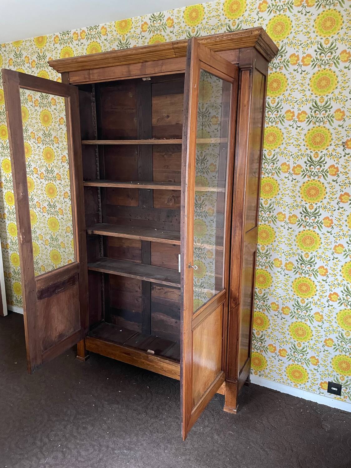 Cherry wood bookcase
