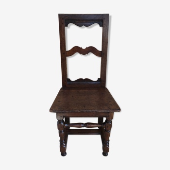 Ancienne chaise lorraine bois chevillé début XXeme Vintage