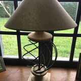 Lampe pierre et métal