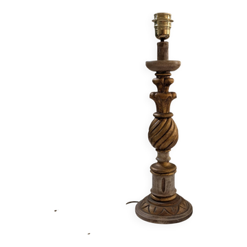 Wooden lamp base