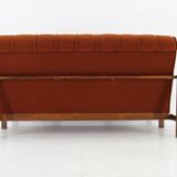 1970s Three Seater Beech Sofa, Czechoslovakia