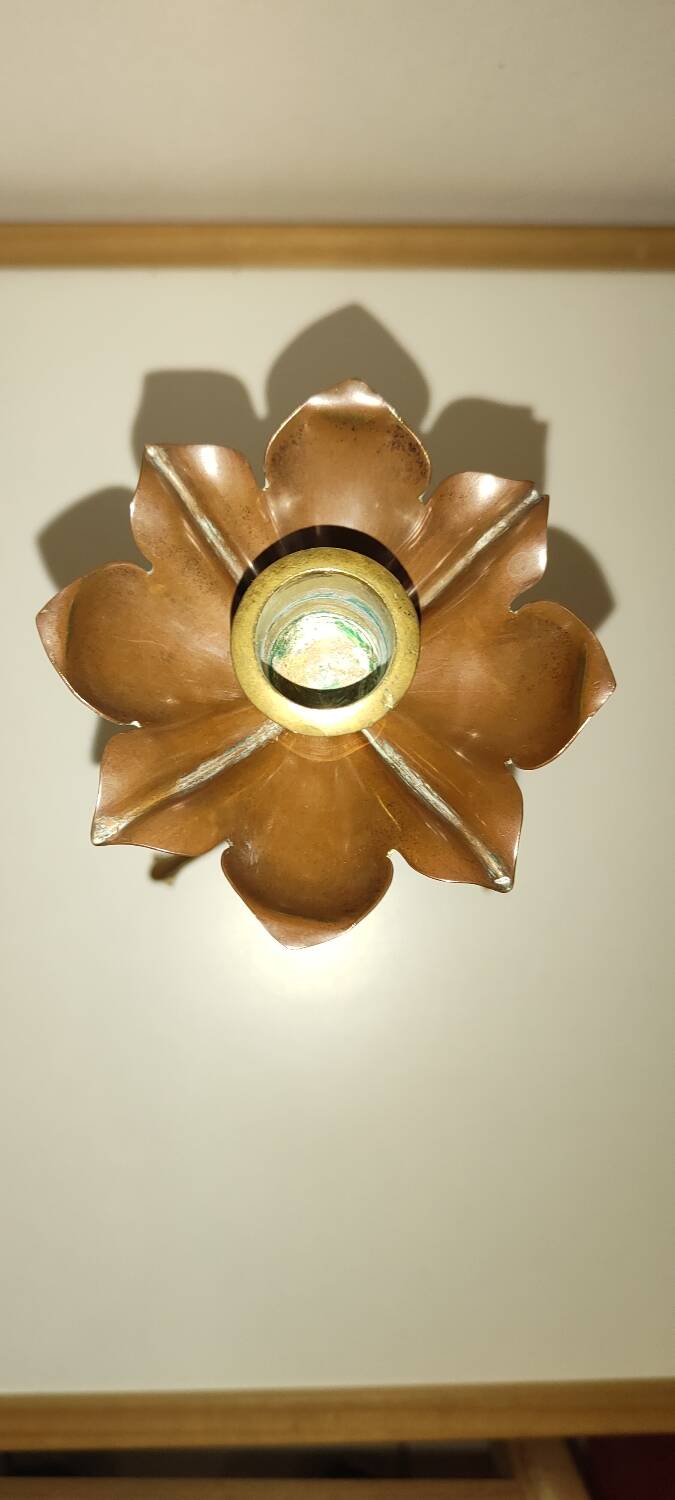 Brass and copper candlestick by Was Benson 1900