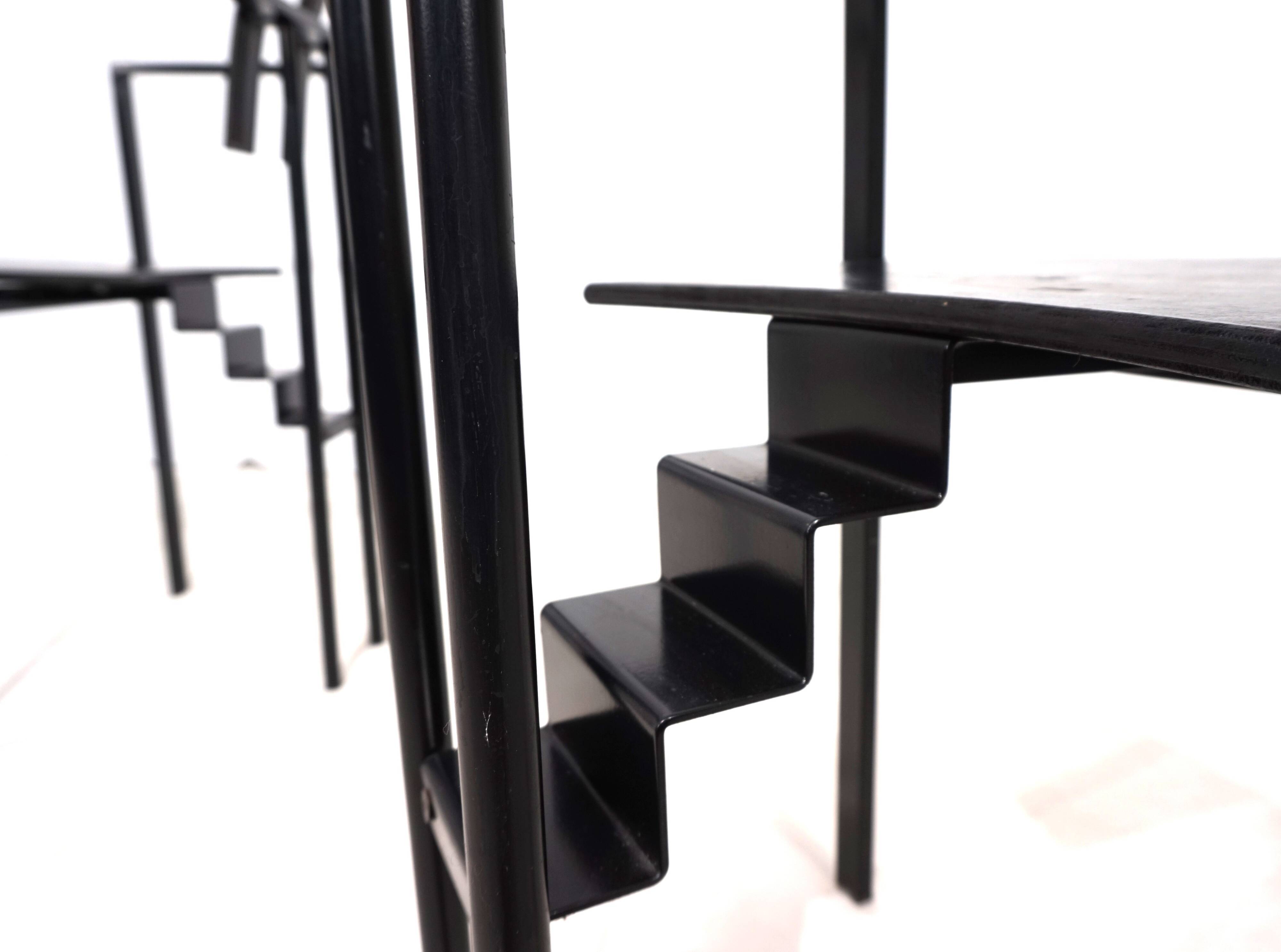 KFF Trix Memphis set of two dining chairs by Karl Friedrich Förster, 1988
