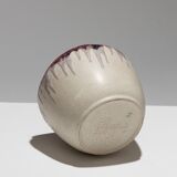 Cache-pot en faïence fine craquelée, orchies, 1930s