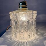 Lampe à poser ou suspendre en verre vintage