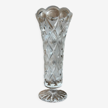 Worked glass vase