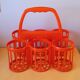 Porte bouteille orange 70s