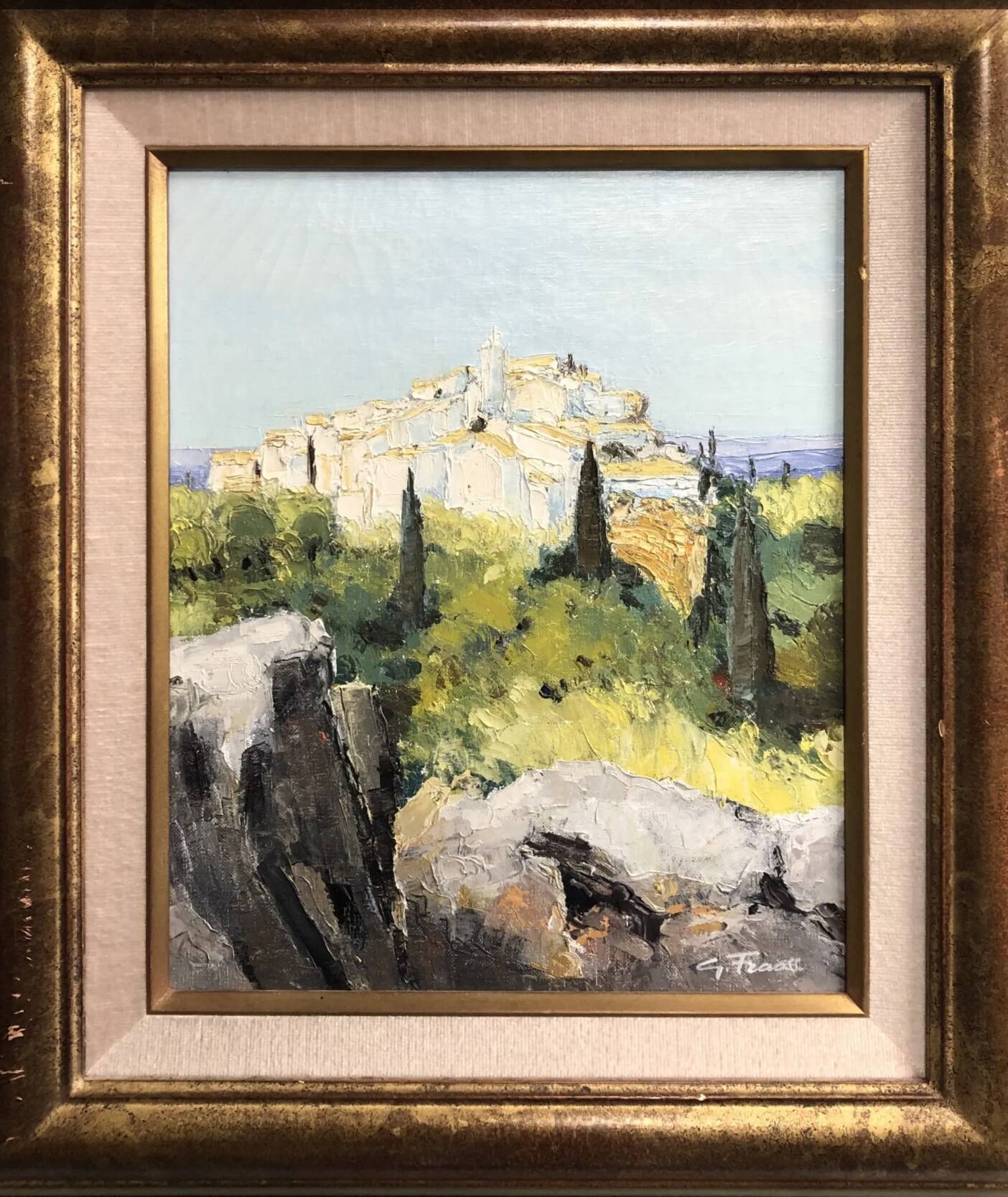 Gustave Fraas XX century. Roussillon. Oil on canvas signed.