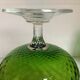 Trio of green glass vases Empoli Italy