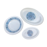 Set of 3 serving dishes in faience
