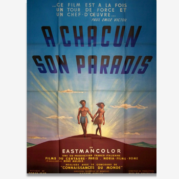Poster 1957 film "to each his paradise"