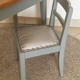 Wooden desk set with his chair