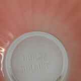 Fluted glass bowl vintage flower pink huilor dulciné