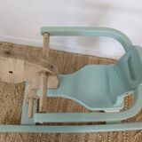 Wooden and celadon green rocking horse
