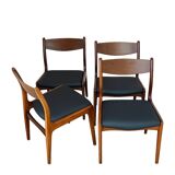Set of 4 vintage rosewood chairs from the 1960s, Richbilt, Johannes Anderse