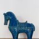Blue Ceramic Horse Sculpture by Aldo Londi for Bitossi Fiorentino, 1960