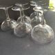 6 Guilloche champagne glasses – Art Nouveau
