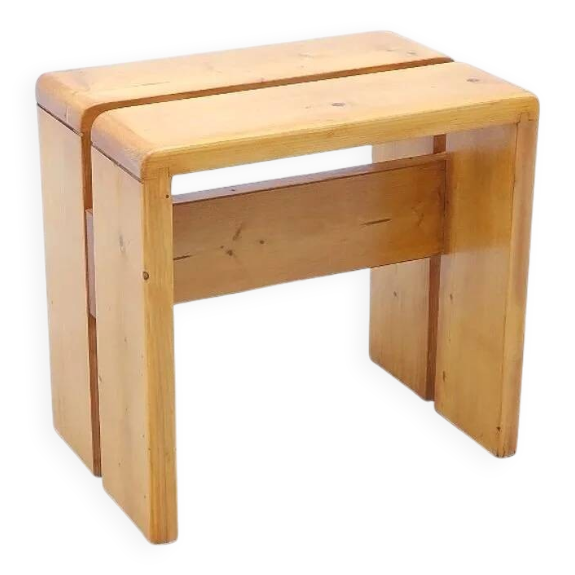 Stool by Charlotte Perriand for Les Arcs in pine, France 1960