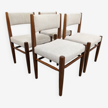 Series of 4 Danish teak chairs from the 60s/70s