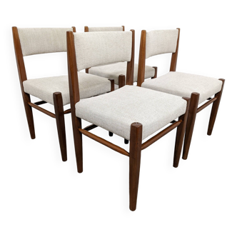 Series of 4 Danish teak chairs from the 60s/70s