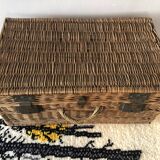 Old rattan trunk