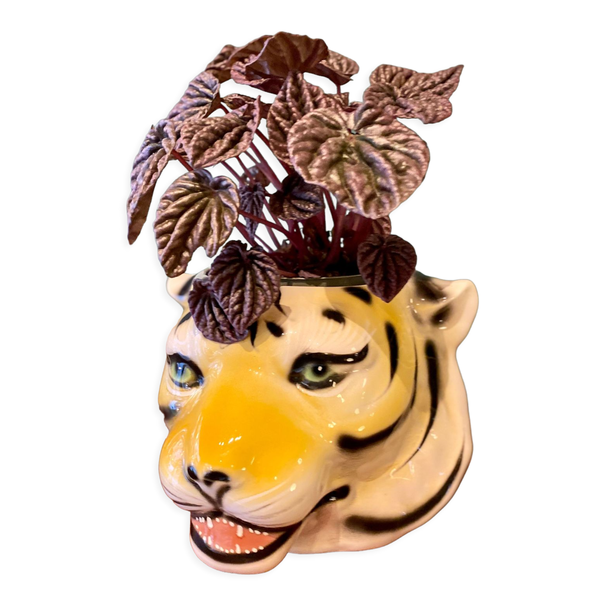 Vintage tiger pot cover