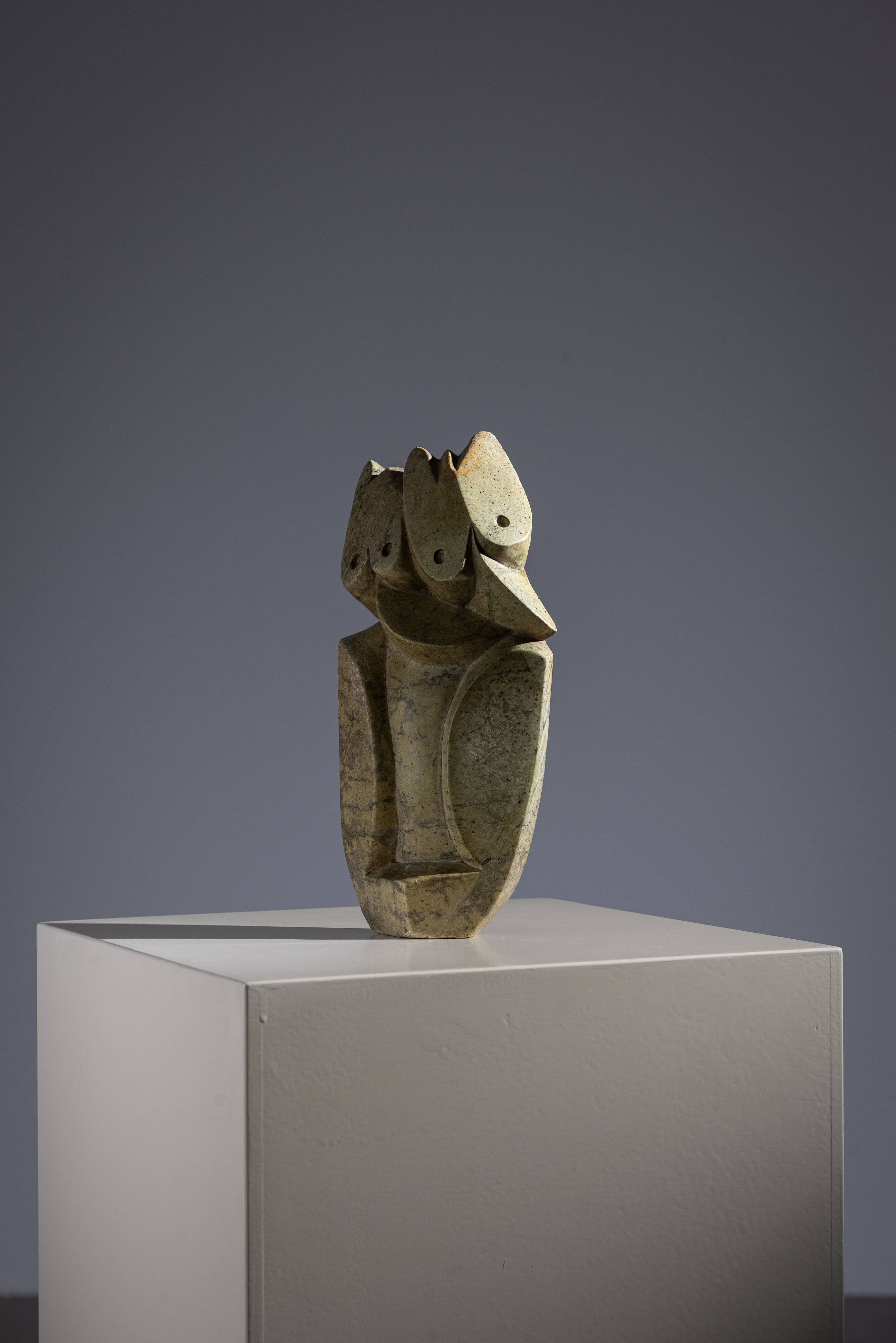 Abstract soapstone bird sculpture