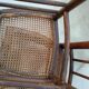 Set of 4 antique bistro chairs canned seats