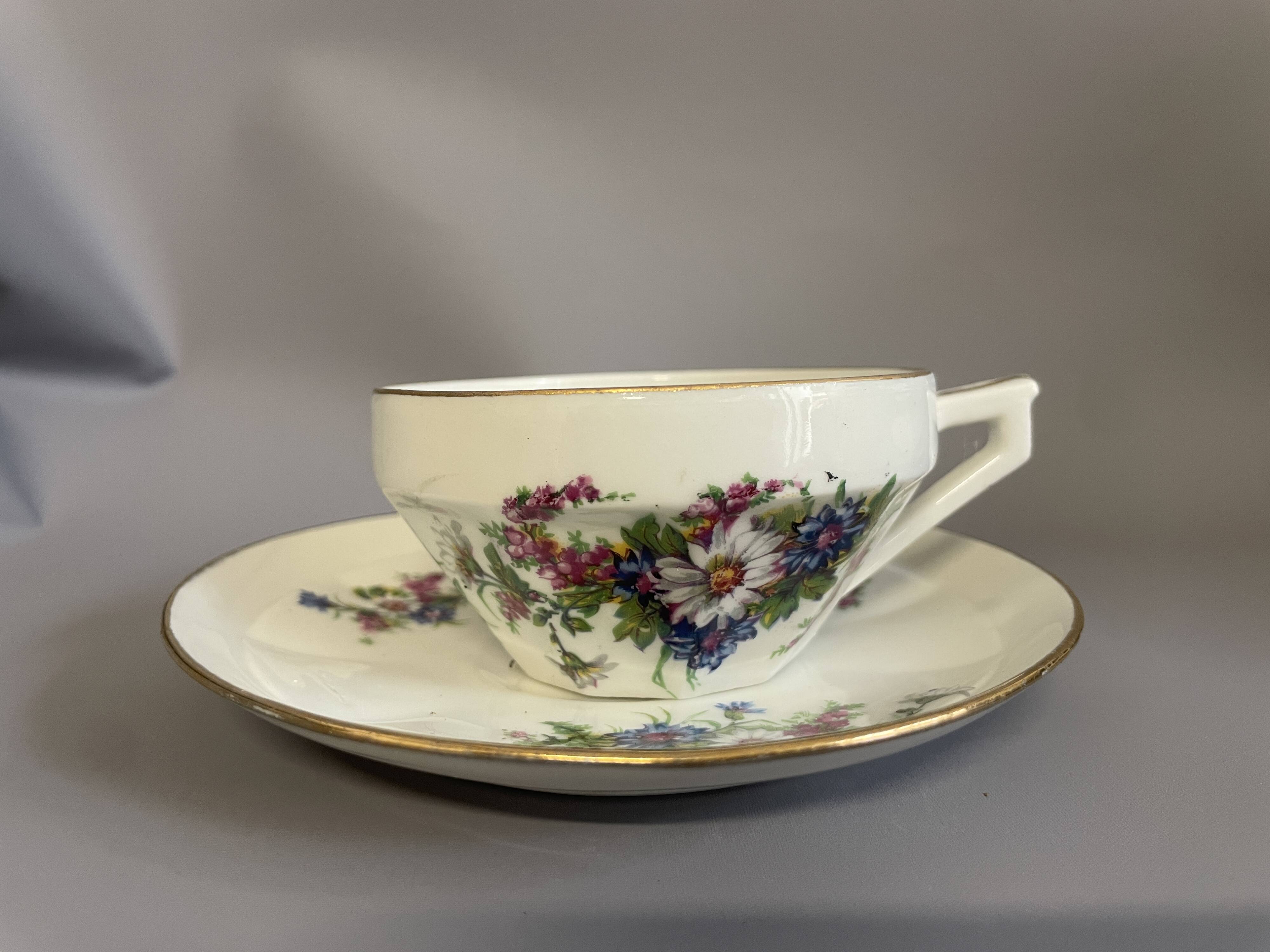 M&S porcelain coffee cups and saucers