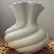 Vintage twisted porcelain vase