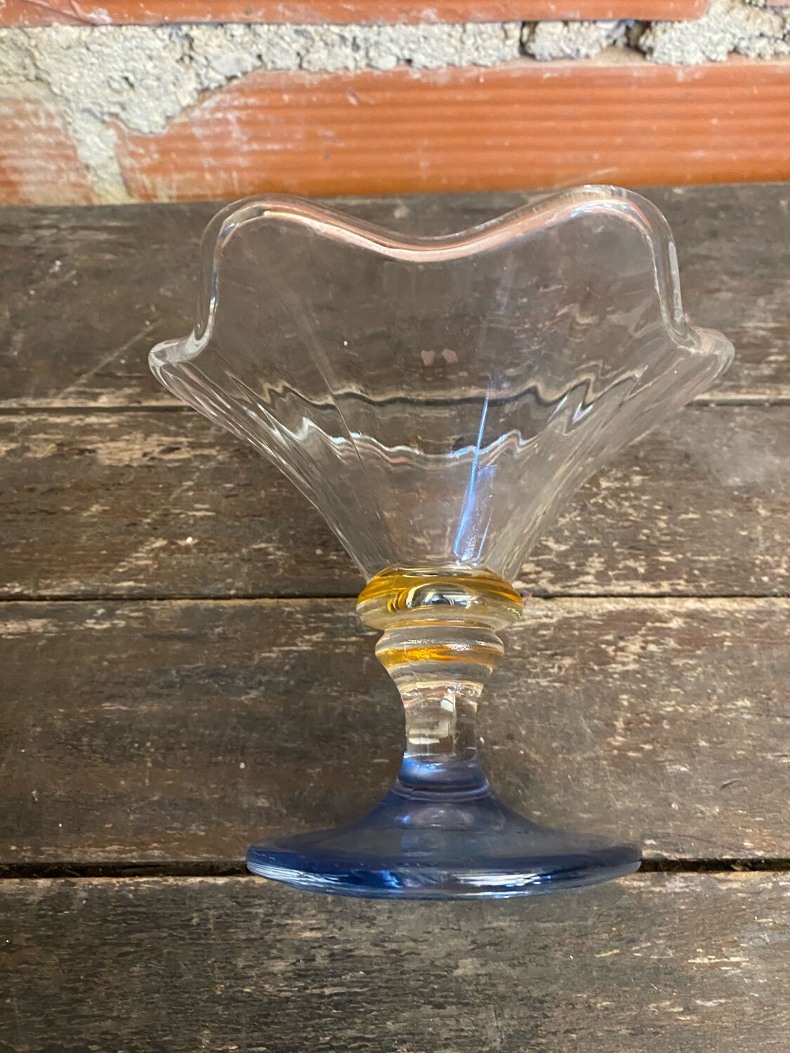 Set of 6 Ice Cream Bowls Design LA ROCHERE Coloured Glass France #D848