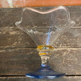 Set of 6 Ice Cream Bowls Design LA ROCHERE Coloured Glass France #D848