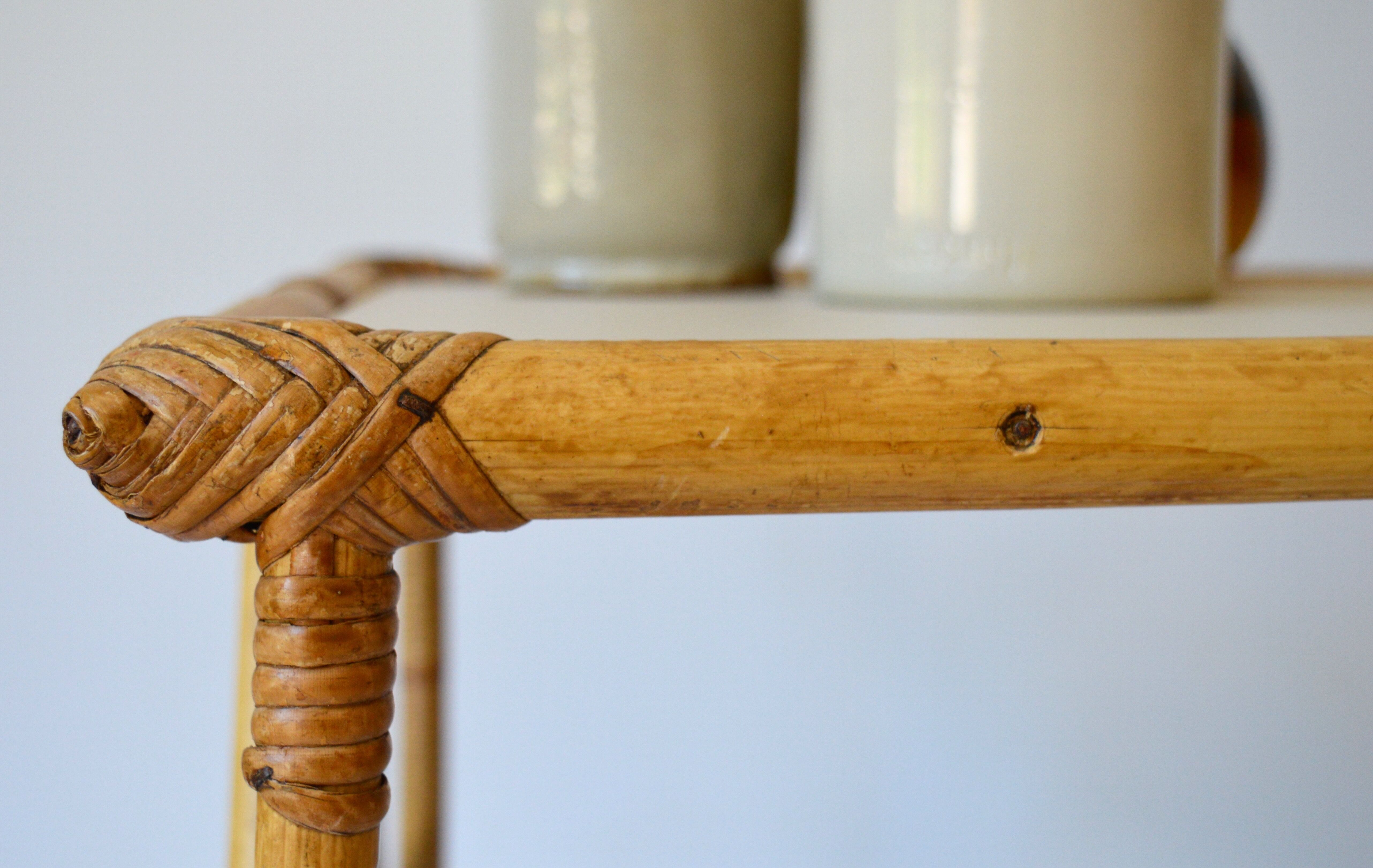 Rattan magazine holder