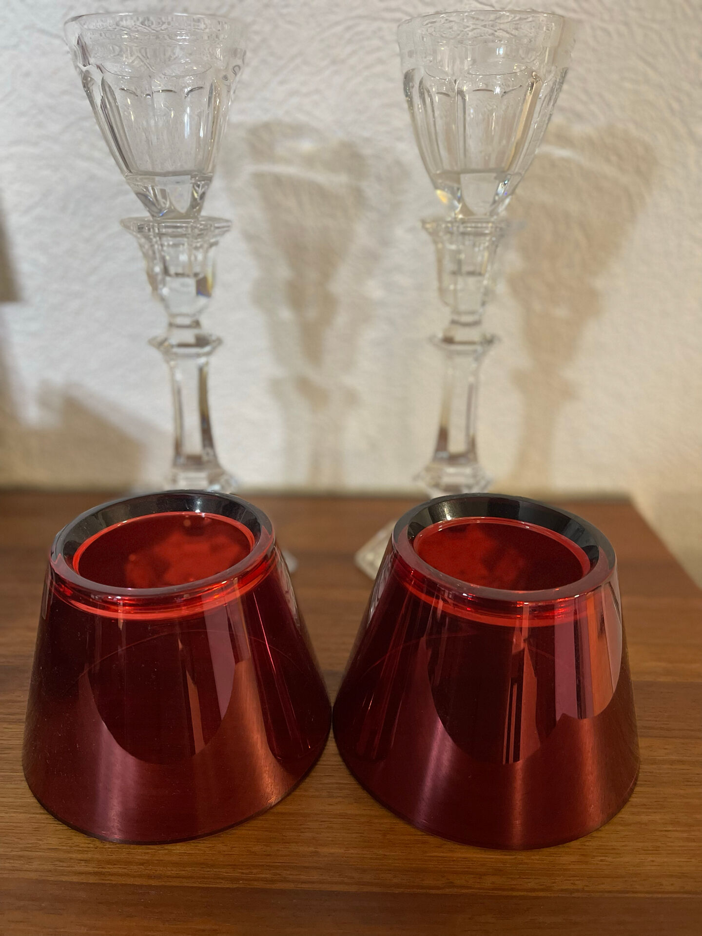 Baccarat Candle Holder Pair