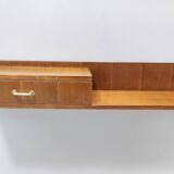 Beech and Durmast Wall-Mounted Console Table, Italy