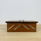 Art deco wooden worker, sewing box