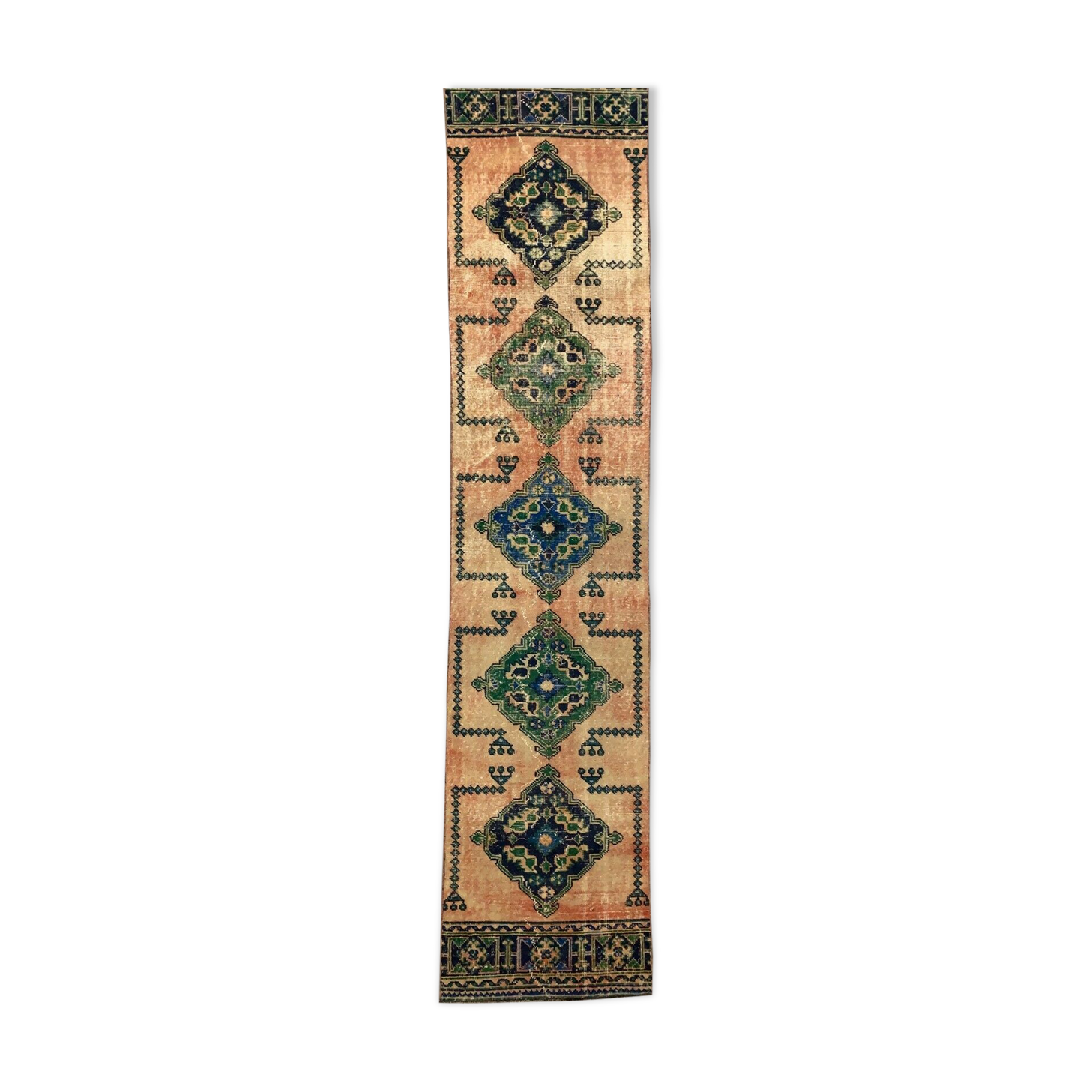 Tapis turc 360x79 cm laine vintage