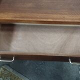 Vintage chest of drawers with solid oak compass legs