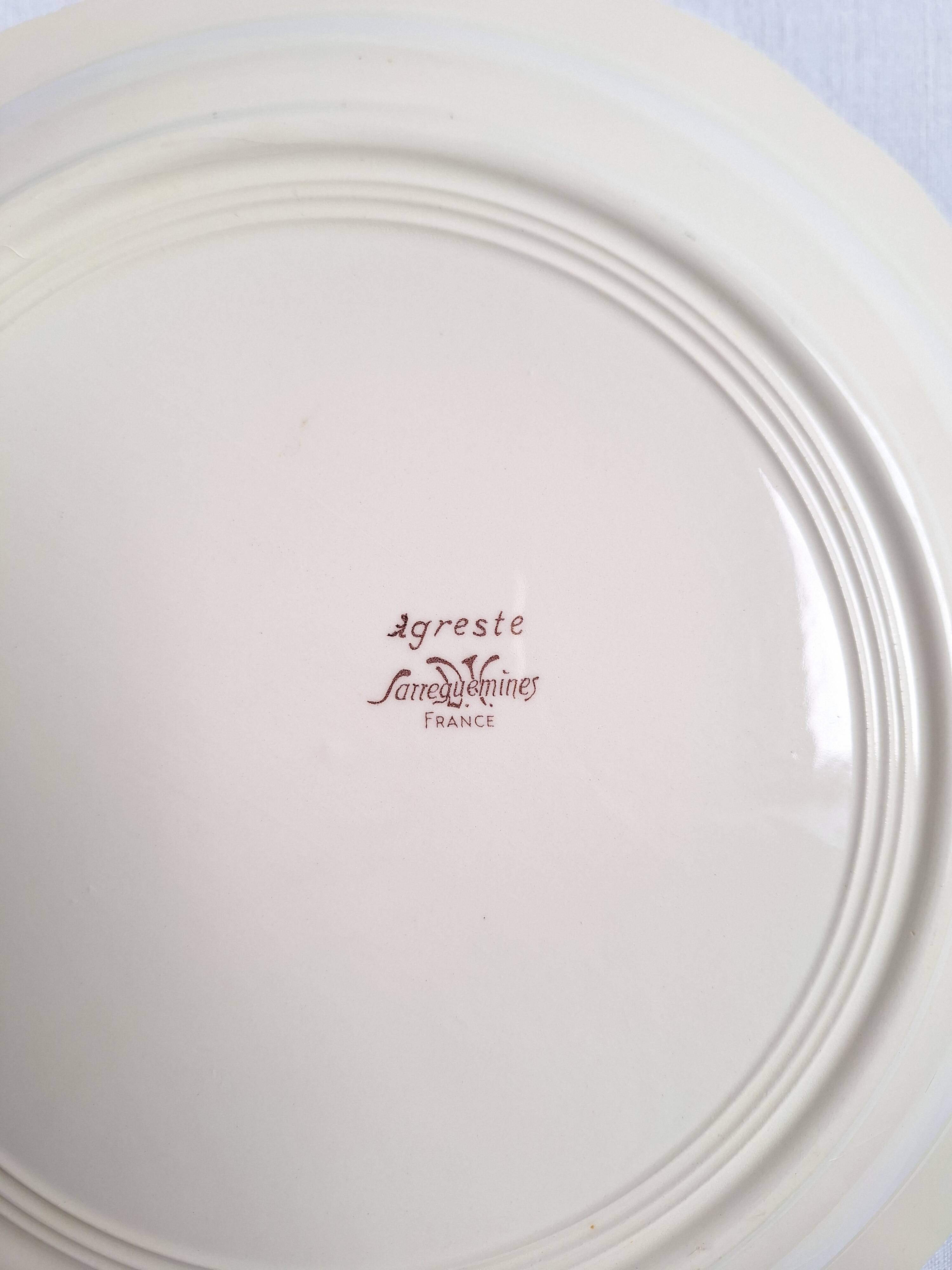 Sarreguemines round deep dish, Agreste model